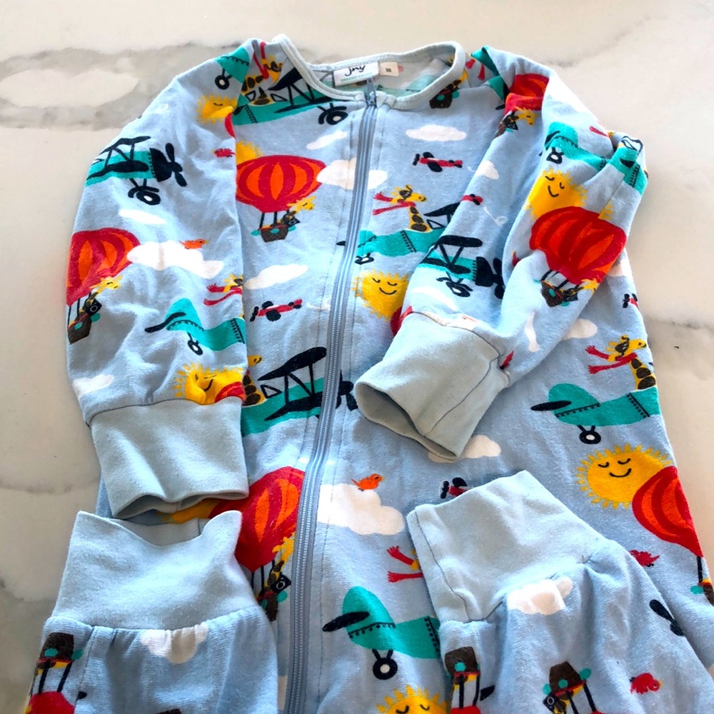 Janie and Jack Organic Cotton Pajama Set 4T-5T | Airplane Balloon Print | Boys